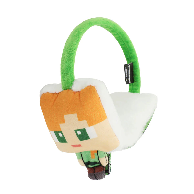Cargue la imagen en el visor de la galería, Bioworld Minecraft Chibi Creeper &amp; Alex 2-Piece Ear Muffs &amp; Magic Gloves Set
