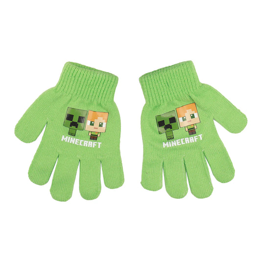 Bioworld Minecraft Chibi Creeper & Alex 2-Piece Ear Muffs & Magic Gloves Set