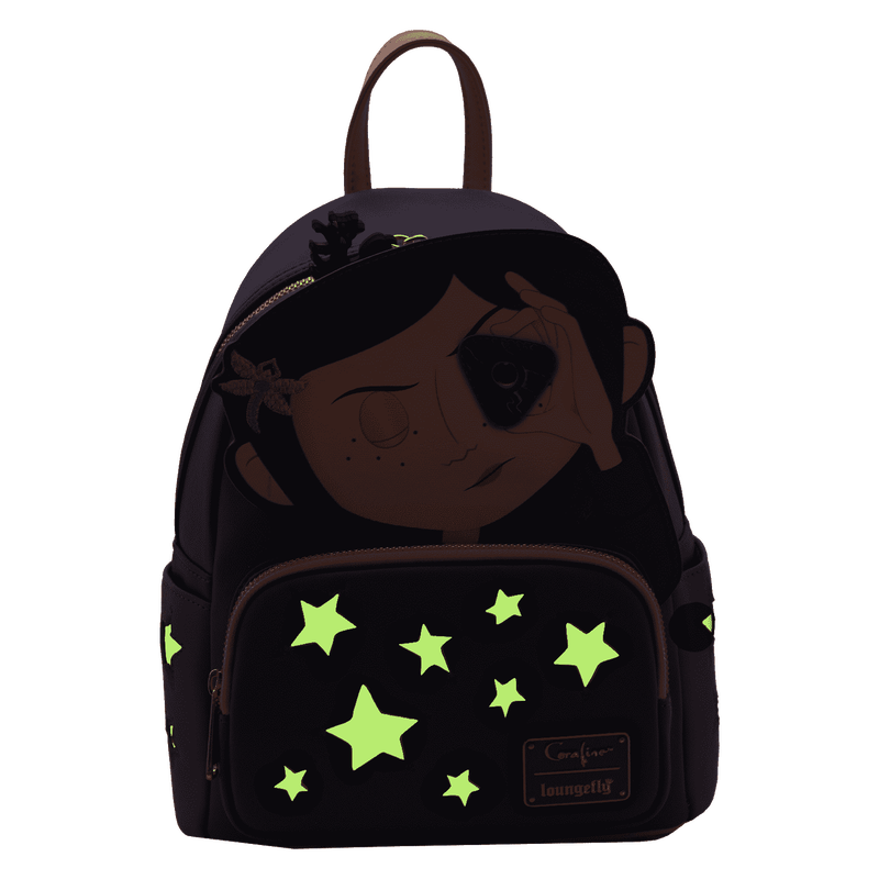 Cargue la imagen en el visor de la galería, Loungefly Coraline - Laika Coraline Stars Cosplay Mini Backpack
