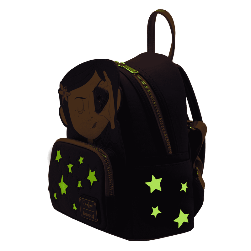 Cargue la imagen en el visor de la galería, Loungefly Coraline - Laika Coraline Stars Cosplay Mini Backpack
