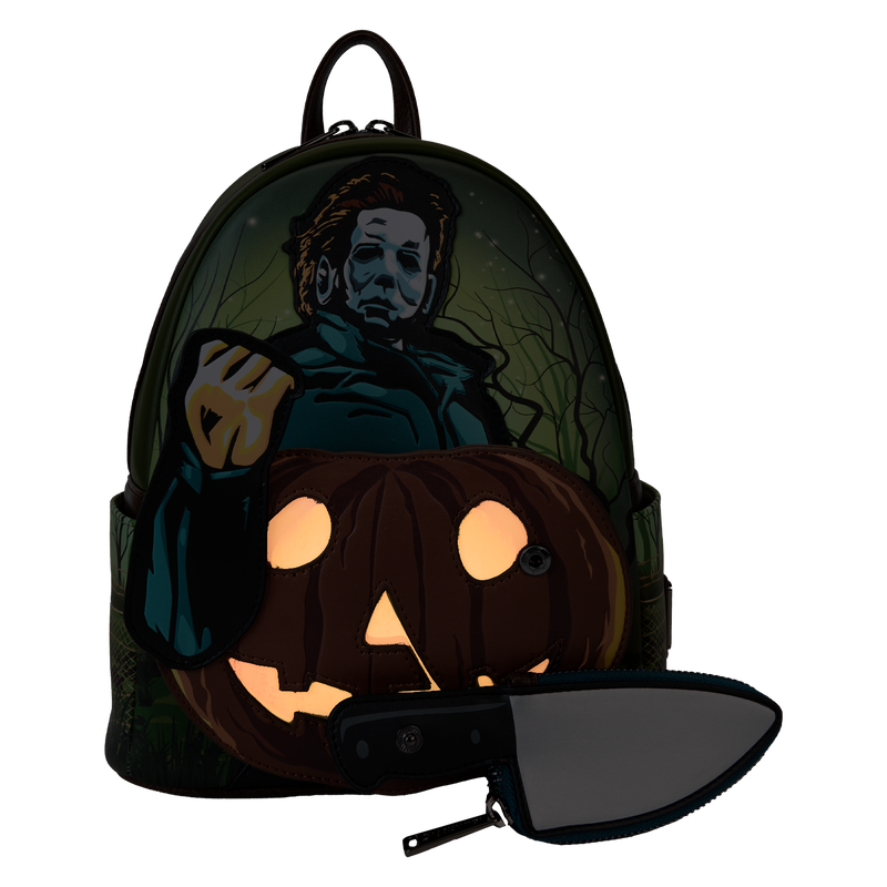 Halloween - Michael Myers Pumpkin Glow Mini Backpack Coin Bag