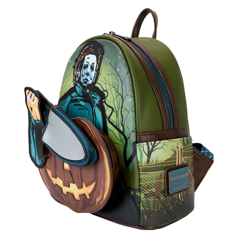 Halloween - Michael Myers Pumpkin Glow Mini Backpack Coin Bag