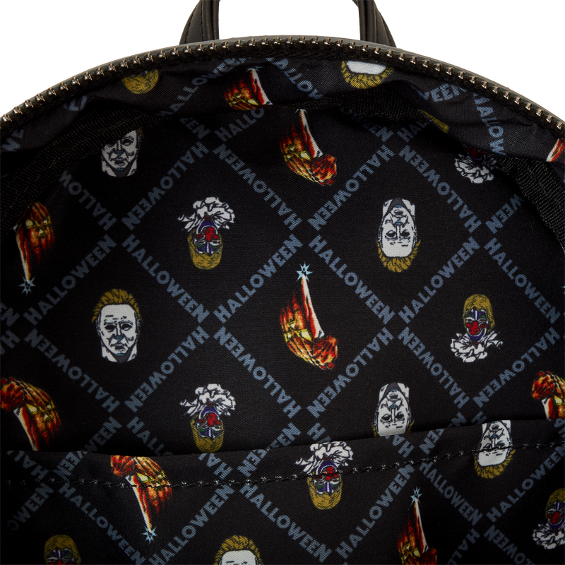 Cargue la imagen en el visor de la galería, Loungefly Halloween - Michael Myers Jack-O&#39;-Lantern Glow Mini Backpack
