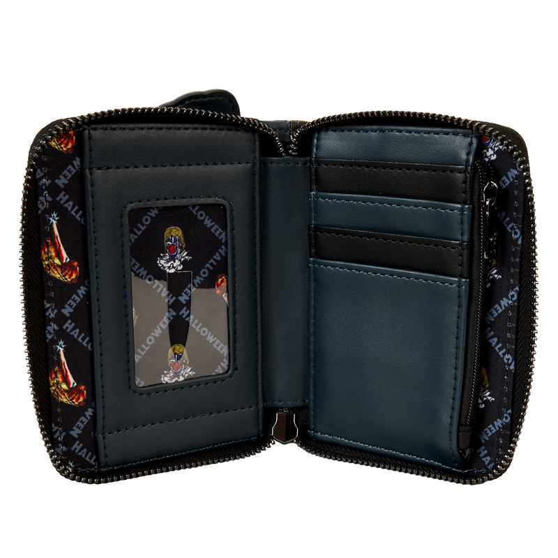 Cargue la imagen en el visor de la galería, Loungefly Halloween - Michael Myers Jack-O&#39;-Lantern Glow Zip Around Wallet
