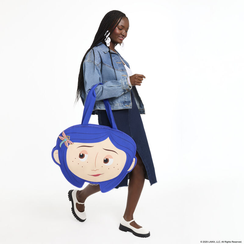 Load image into Gallery viewer, Loungefly Coraline - Oversized Cosplay Canvas Tote Bag
