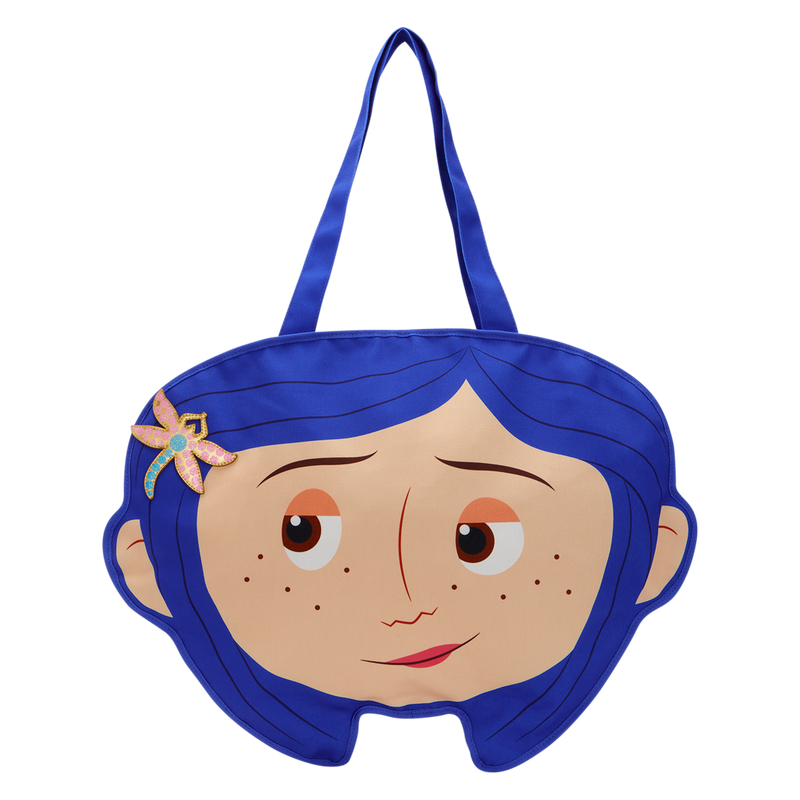 Load image into Gallery viewer, Loungefly Coraline - Oversized Cosplay Canvas Tote Bag
