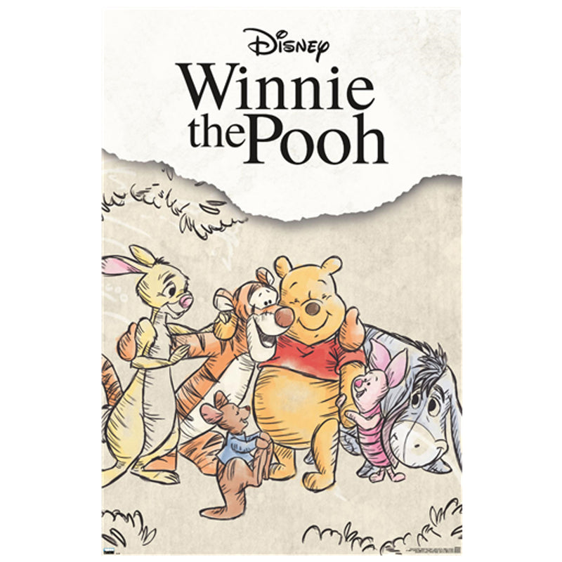 Cargue la imagen en el visor de la galería, Trends International Disney Winnie The Pooh - Group Sketch Wall Poster
