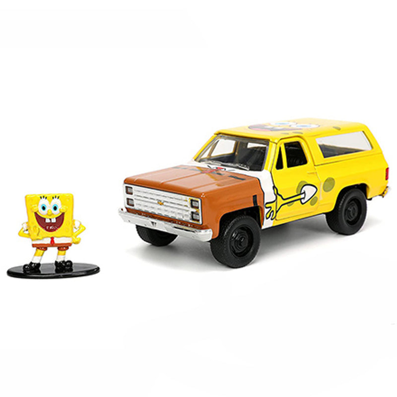 Load image into Gallery viewer, SpongeBob: 1980 Chevy® K5 Blazer With SpongeBob SquarePants Diecast Model Car
