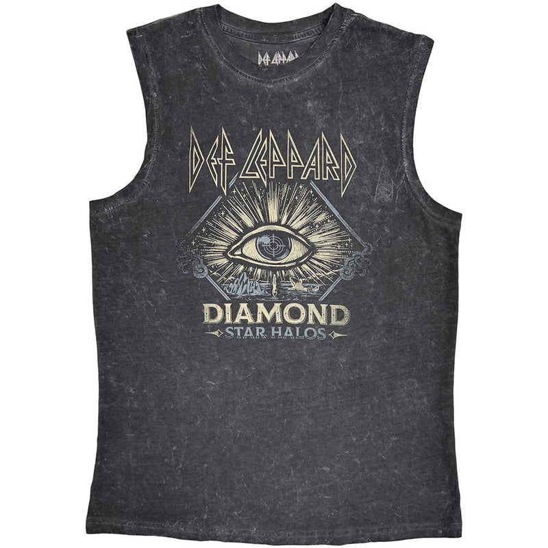 Chargez l'image dans la visionneuse de la galerie, Def Leppard - Diamond Star Halos Charcoal Grey Unisex Tank Top
