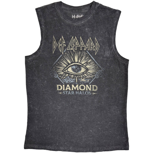 Def Leppard - Diamond Star Halos Charcoal Grey Unisex Tank Top