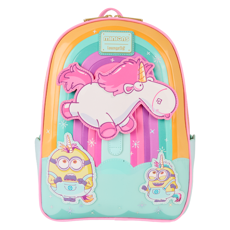 Chargez l&#39;image dans la visionneuse de la galerie, Loungefly Minions - Fluffy Unicorn Rainbow Mini Backpack
