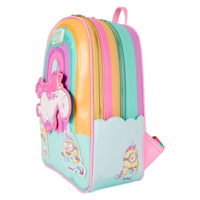 Chargez l&#39;image dans la visionneuse de la galerie, Loungefly Minions - Fluffy Unicorn Rainbow Mini Backpack
