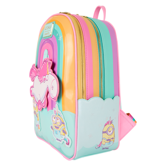 Loungefly Minions - Fluffy Unicorn Rainbow Mini Backpack
