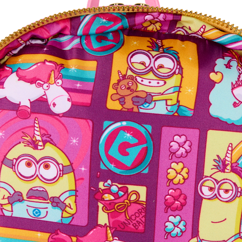 Chargez l&#39;image dans la visionneuse de la galerie, Loungefly Minions - Fluffy Unicorn Rainbow Mini Backpack
