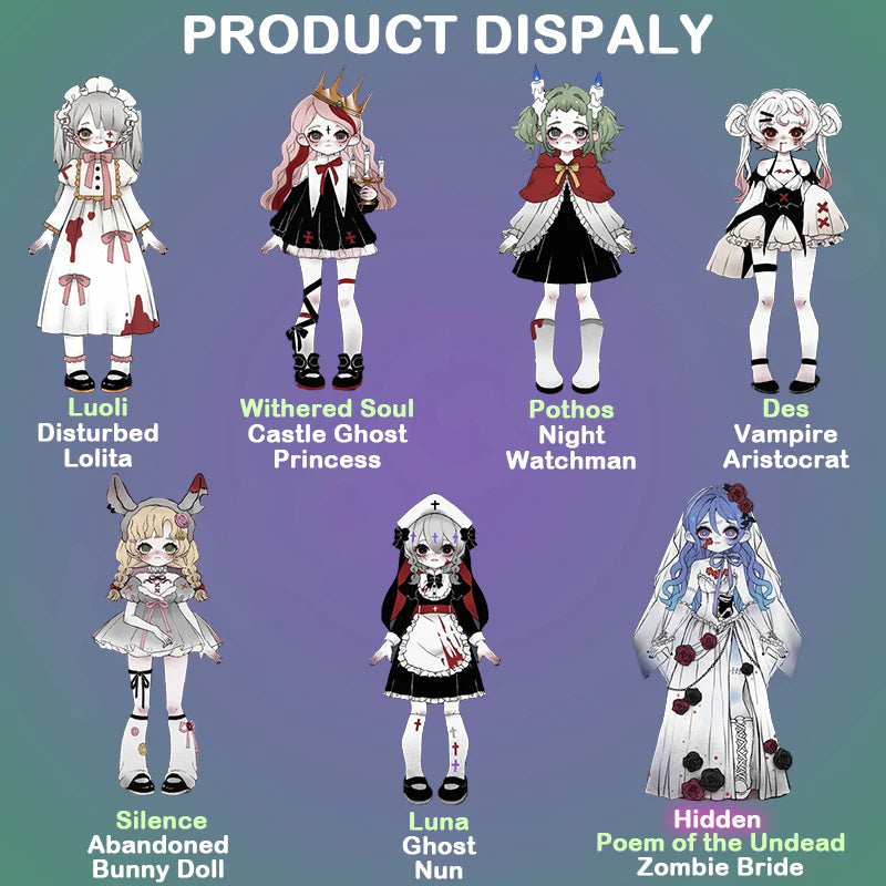 Cargue la imagen en el visor de la galería, Kika Goods Nyssa Bizarre - Nightmare Series 1/12 Action Figure 1Pc Blind Box
