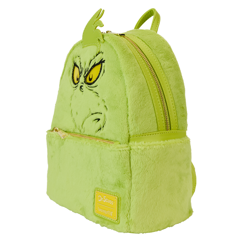 Cargue la imagen en el visor de la galería, Loungefly Dr. Seuss - How the Grinch Stole Christmas! Plush Cosplay Light up Mini Backpack
