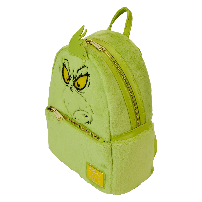 Cargue la imagen en el visor de la galería, Loungefly Dr. Seuss - How the Grinch Stole Christmas! Plush Cosplay Light up Mini Backpack
