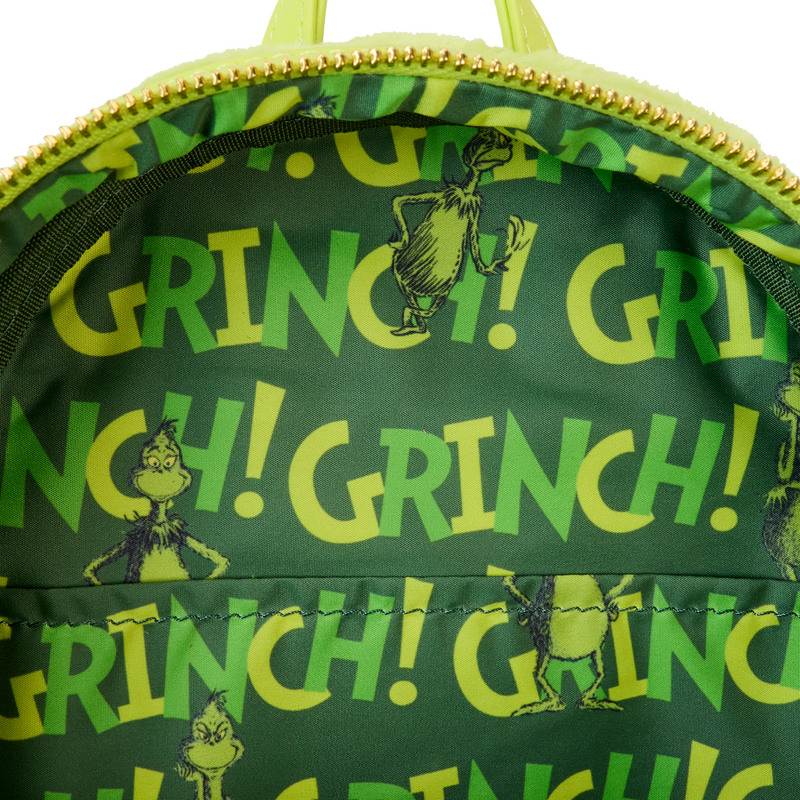 Cargue la imagen en el visor de la galería, Loungefly Dr. Seuss - How the Grinch Stole Christmas! Plush Cosplay Light up Mini Backpack
