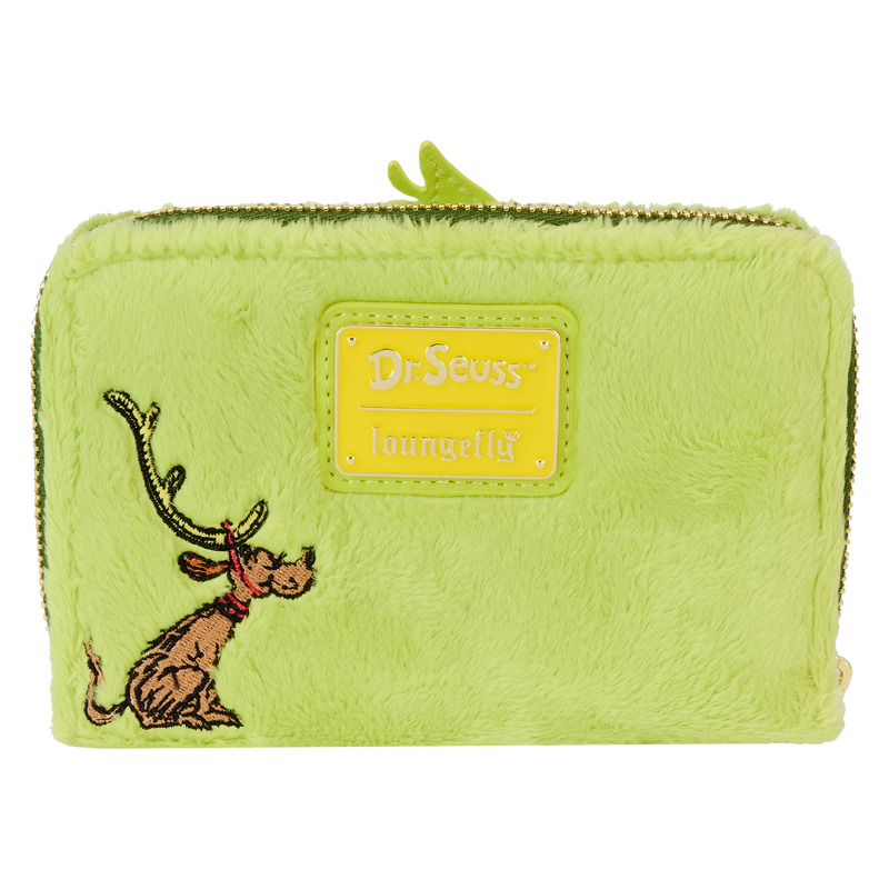 Cargue la imagen en el visor de la galería, Loungefly Dr. Seuss - How the Grinch Stole Christmas! Plush Cosplay Glow Zip Around Wallet
