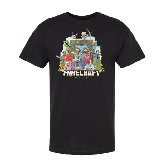 Minecraft - Characters Movie Black T-Shirt