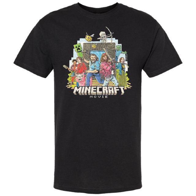 Minecraft - Characters Movie Black T-Shirt