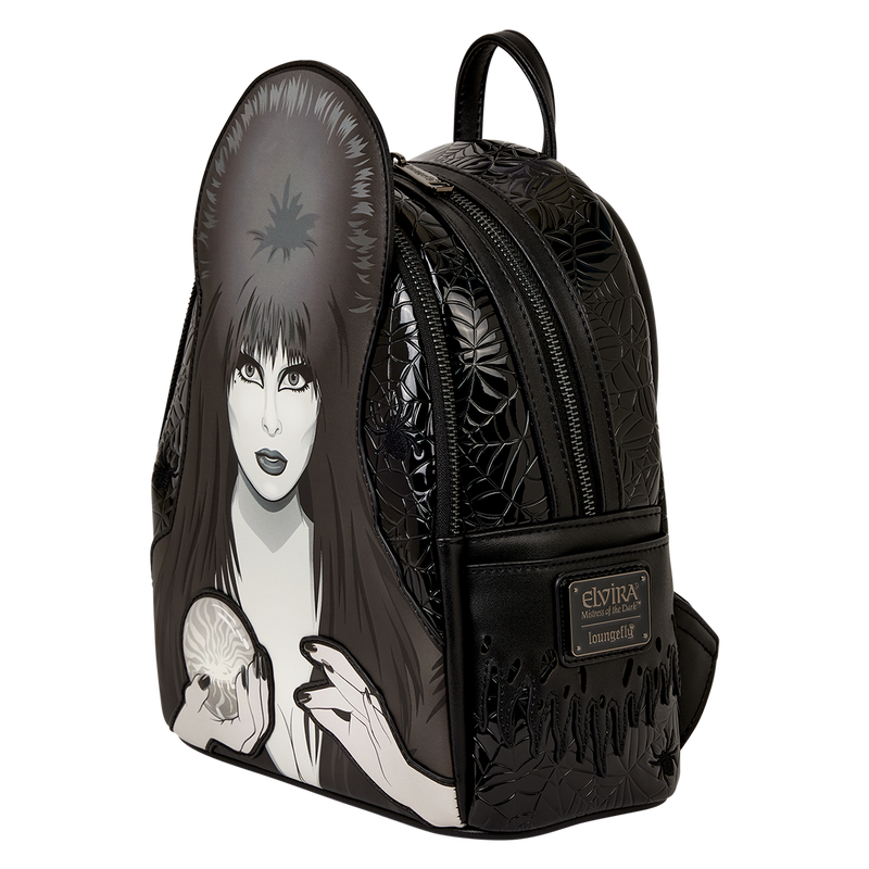 Load image into Gallery viewer, Loungefly Disney - Elvira Mistress of the Dark Cosplay Light Up Mini Backpack
