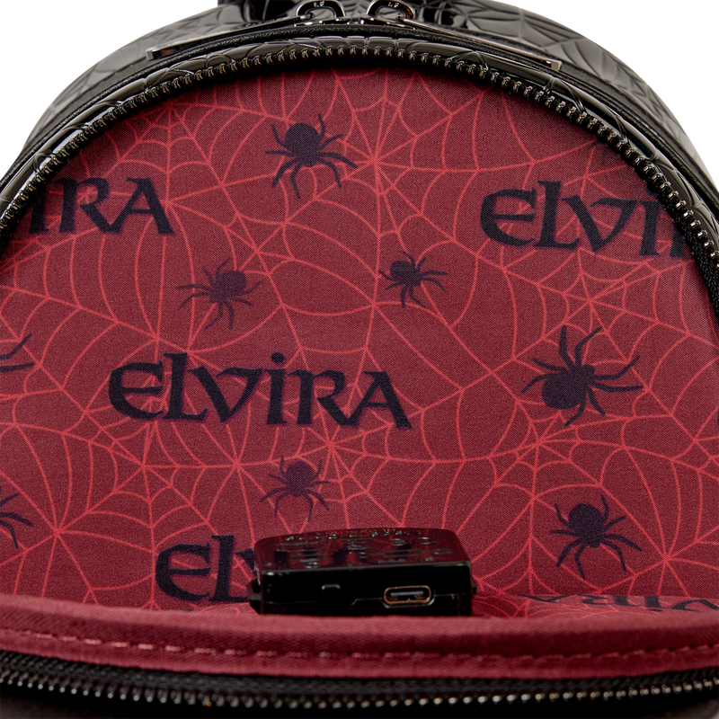 Load image into Gallery viewer, Loungefly Disney - Elvira Mistress of the Dark Cosplay Light Up Mini Backpack
