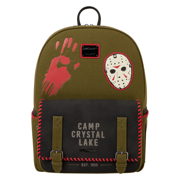 Loungefly Friday the 13th - Camp Crystal Lake Canvas Glow Full Size Backpack