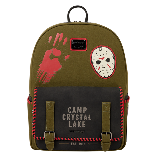 Loungefly Friday the 13th - Camp Crystal Lake Canvas Glow Full Size Backpack