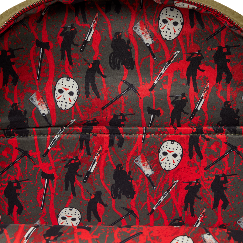 Cargue la imagen en el visor de la galería, Loungefly Friday the 13th - Camp Crystal Lake Canvas Glow Full Size Backpack

