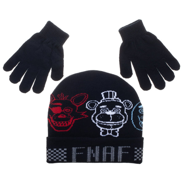 Five Nights At Freddy's - Character Heads Youth Cuff Beanie & Magic Gloves