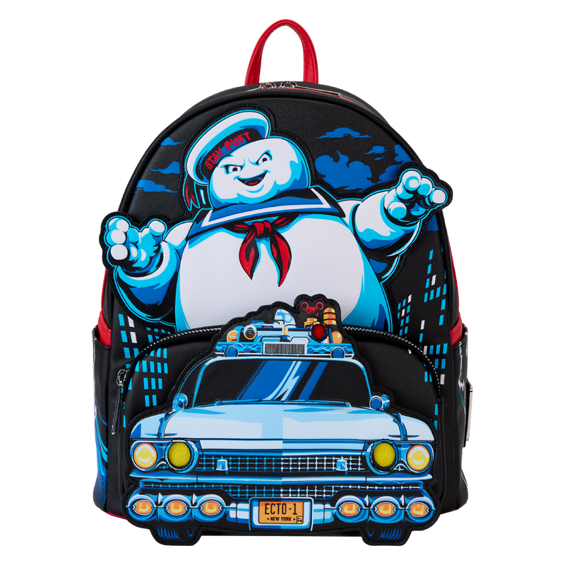 Cargue la imagen en el visor de la galería, Loungefly Ghostbusters - Stay Puft Ecto-1 Light Up Mini Backpack
