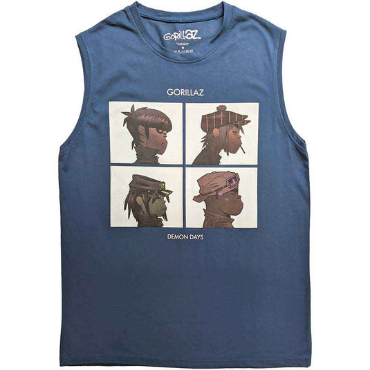 Gorillaz - Demon Days Denim Blue Unisex Tank Top