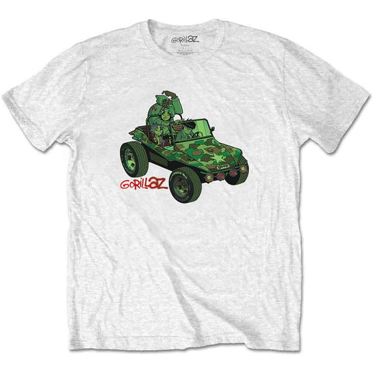 Gorillaz - Green Jeep White Unisex T-Shirt