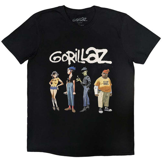 Gorillaz - Spray Logo Group Black Unisex T-Shirt
