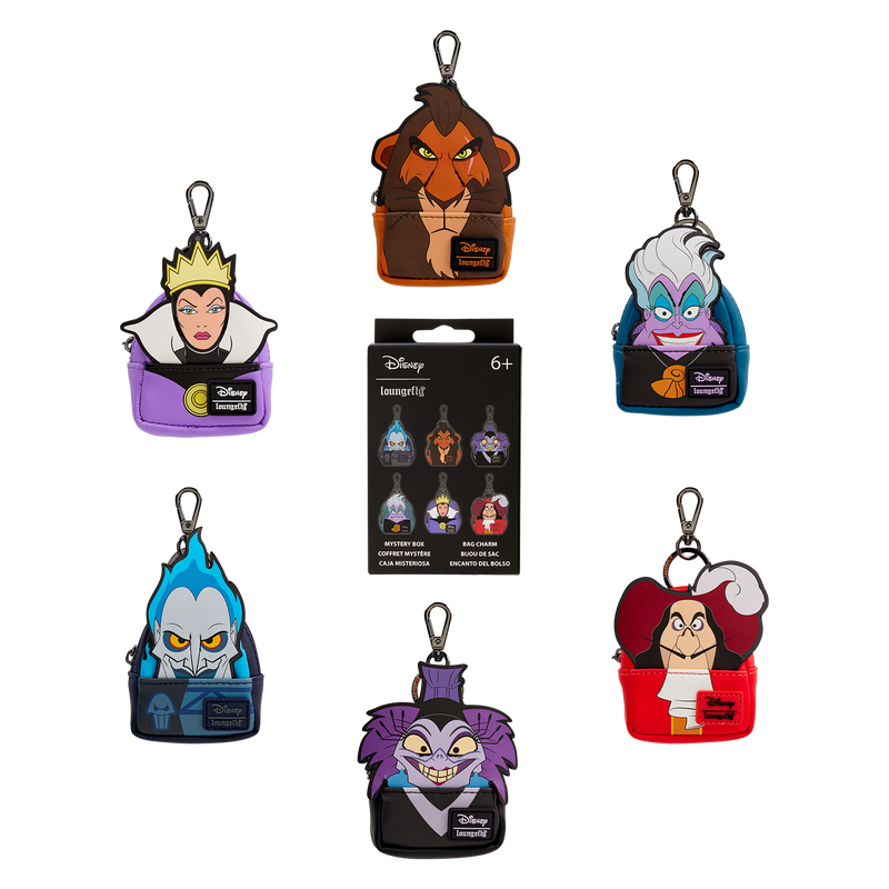 Chargez l&#39;image dans la visionneuse de la galerie, Loungefly Disney Villains - Characters Mystery Mini 1pc Backpack Keychain
