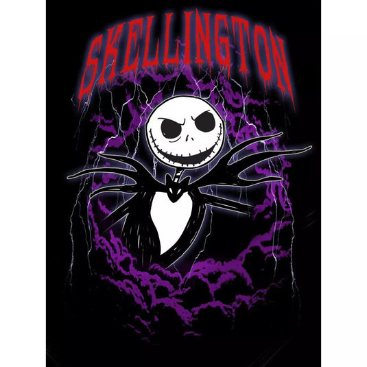 Jack Skellington LightingCamiseta con cuello redondo de hombre de color negro