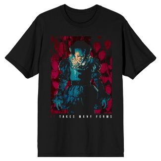 Cargue la imagen en el visor de la galería, It 2017 Pennywise It Takes Many Forms camiseta negra para hombre
