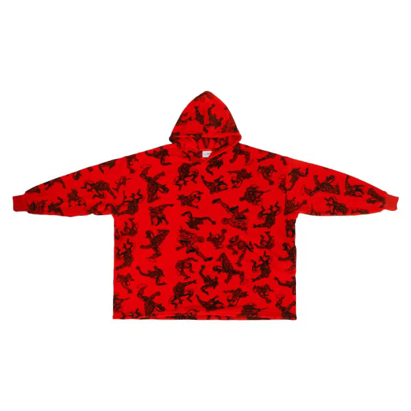 Cargue la imagen en el visor de la galería, Marvel Spider-Man All-Over Print Red Long Sleeve Wearable Oversize Hoodie
