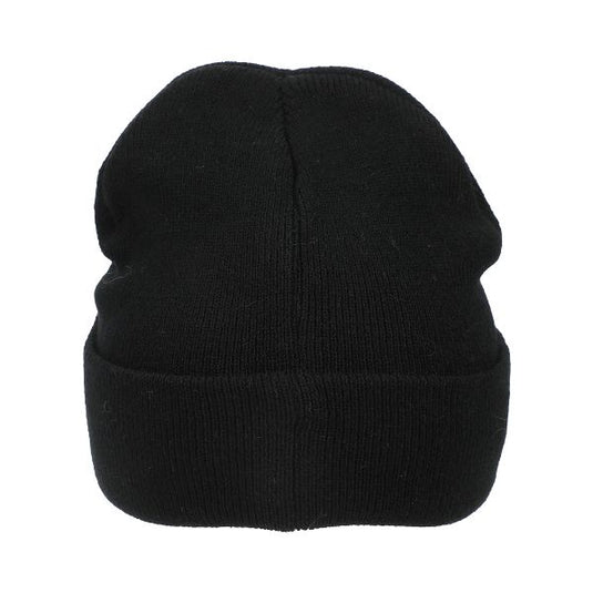 Bioworld One Piece Live Action - Jolly Roger Pirate Cuff Embroidery On Ribbed Black Acrylic Knit Cuff Beanie