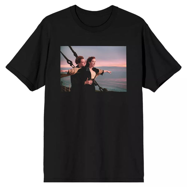 Titanic - T-shirt noir à manches courtes et col rond avec capture d'écran Jack &amp; Rose