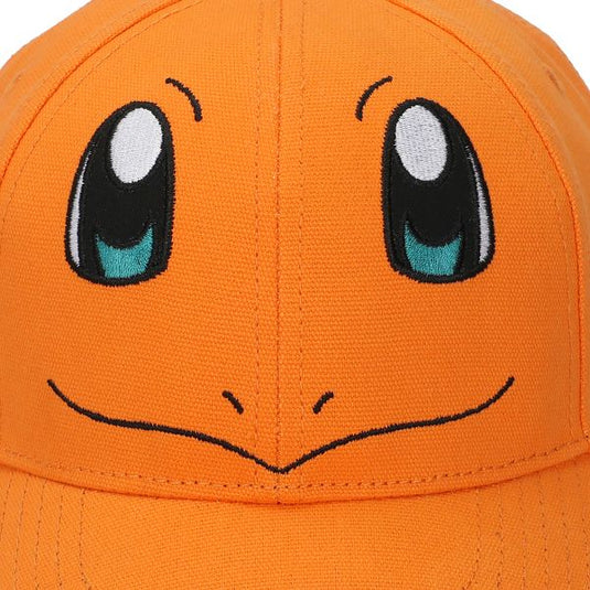 Bioworld Pokemon - Charmander Big Face Men's Orange Curved Bill Snapback Hat