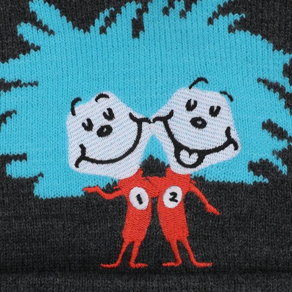 Cargue la imagen en el visor de la galería, Bioworld Dr. Seuss - Thing 1 and Thing 2 Toddler Cuffed Pom Beanie and Gloves Set
