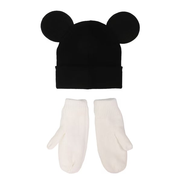 Chargez l'image dans la visionneuse de la galerie, Bioworld DIsney Mickey Mouse Ears - 2-Piece Knit Beanie &amp; Gloves Set
