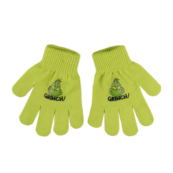 Cargue la imagen en el visor de la galería, The Grinch Big Face - Youth Beanie &amp; Gloves Combo Set
