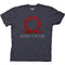 Ripple Junction: God of War - Camiseta negra jaspeada con logo texturizado apilado para adultos
