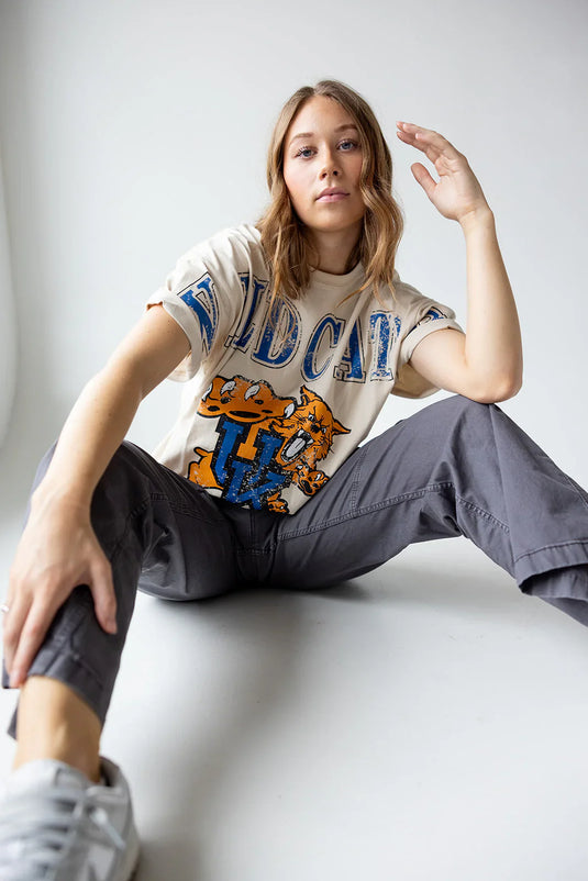 Kentucky Wildcats - NCAA Southern Split Oversized Brand Tee T-shirt