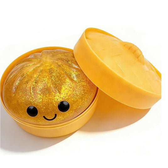 Squishy Dumpling Golden Powder Buns - Mystery 1Pc Sensory Fidget Toy