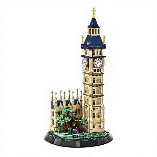 Wange Bricks: MOC Architecture Elizabeth Tower, London Uk The Big Ben Building Brick Toy Figure