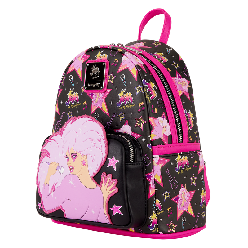 Load image into Gallery viewer, Loungefly Hasbro - Jem And The Holograms Glitter All-Over Print Mini Backpack
